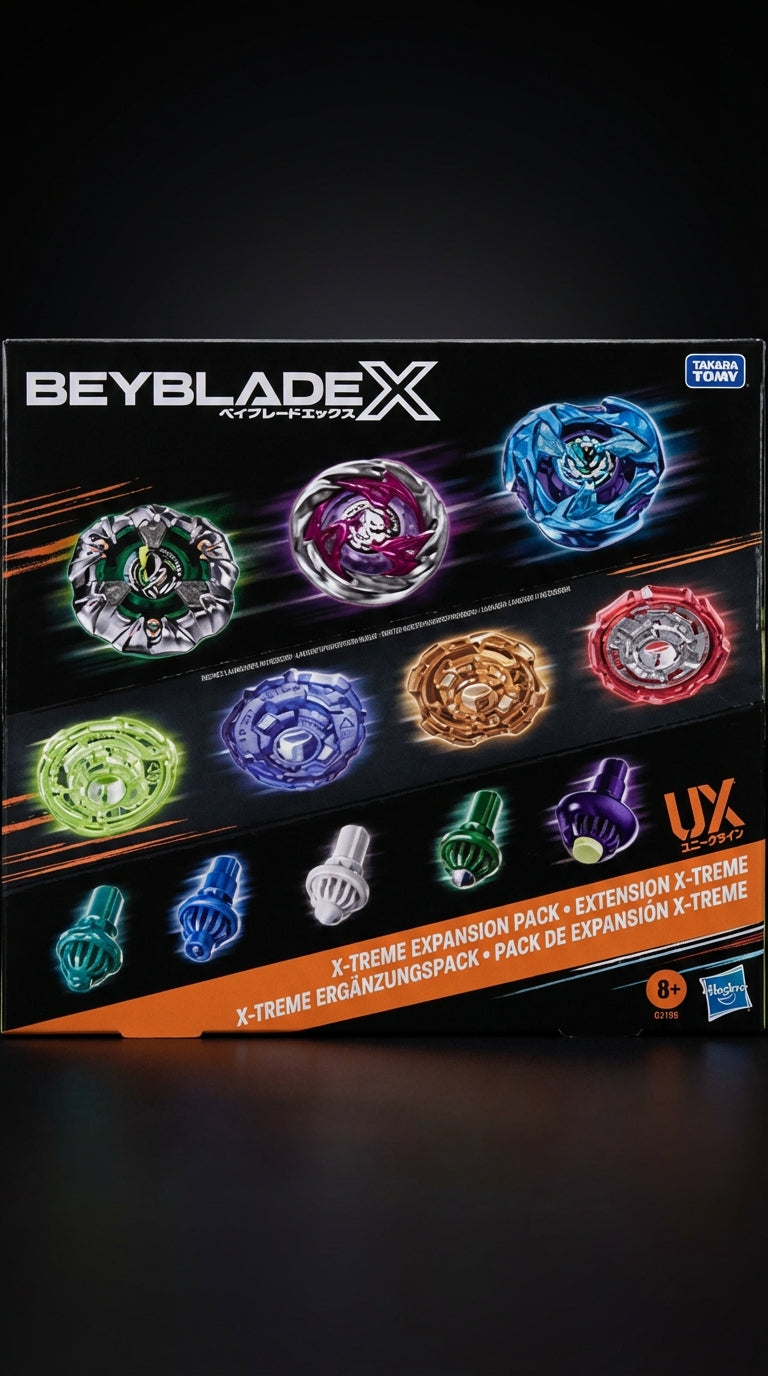 BEY BLADE X X-Treme Expansion Pack, 3 Blades, 4 Ratchets