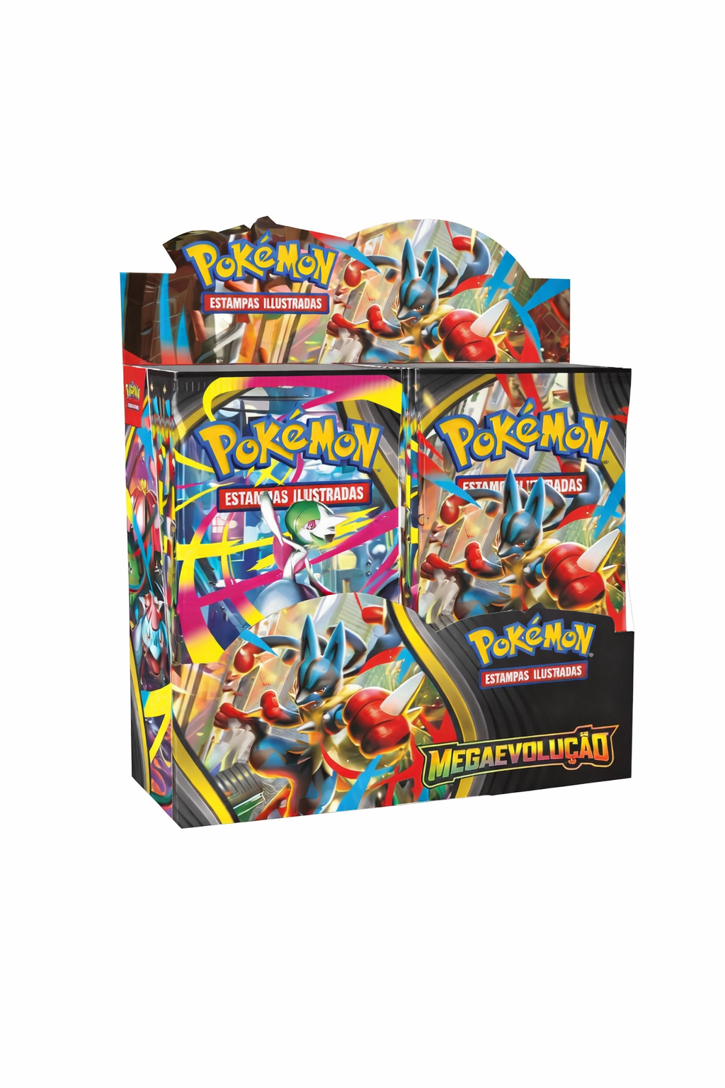 Pokémon TCG, Box Display Expansão Mega evolução ME01, Carta Colecionáveis.