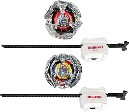 Beyblade X Transformers Collab Optimus Primal 3-60F vs. Starscream 3-80N Multipack Set with 2 Tops & 2 launchers