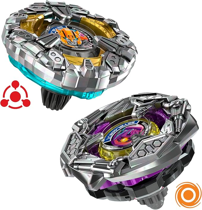 Beyblade X and Transformers Collab, Bumblebee 3-60GP vs. Shockwave 5-80O, 2 Takara Tomy Tops, 2 Launchers