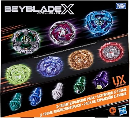 BEY BLADE X X-Treme Expansion Pack, 3 Blades, 4 Ratchets
