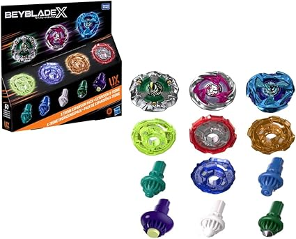 BEY BLADE X X-Treme Expansion Pack, 3 Blades, 4 Ratchets