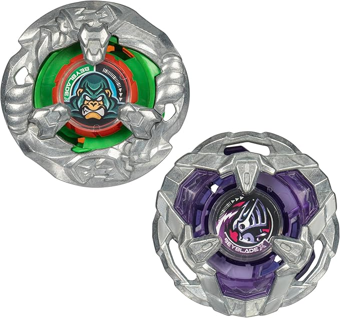 Beyblade X Yell Kong 3-60GB and Helm Knight 5-80T Dual Pack Set with 2 Right-Spinning Tops