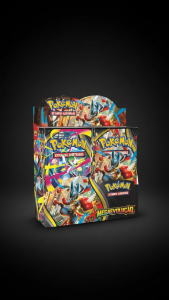 Pokémon TCG, Box Display Expansão Mega evolução ME01, Carta Colecionáveis.